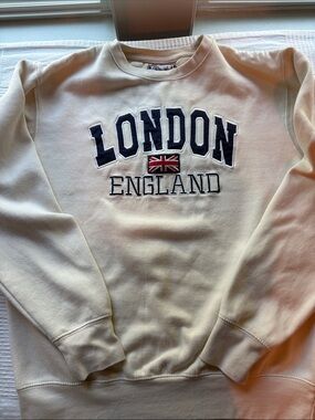 London England Crewneck Sweatshirt - Cream